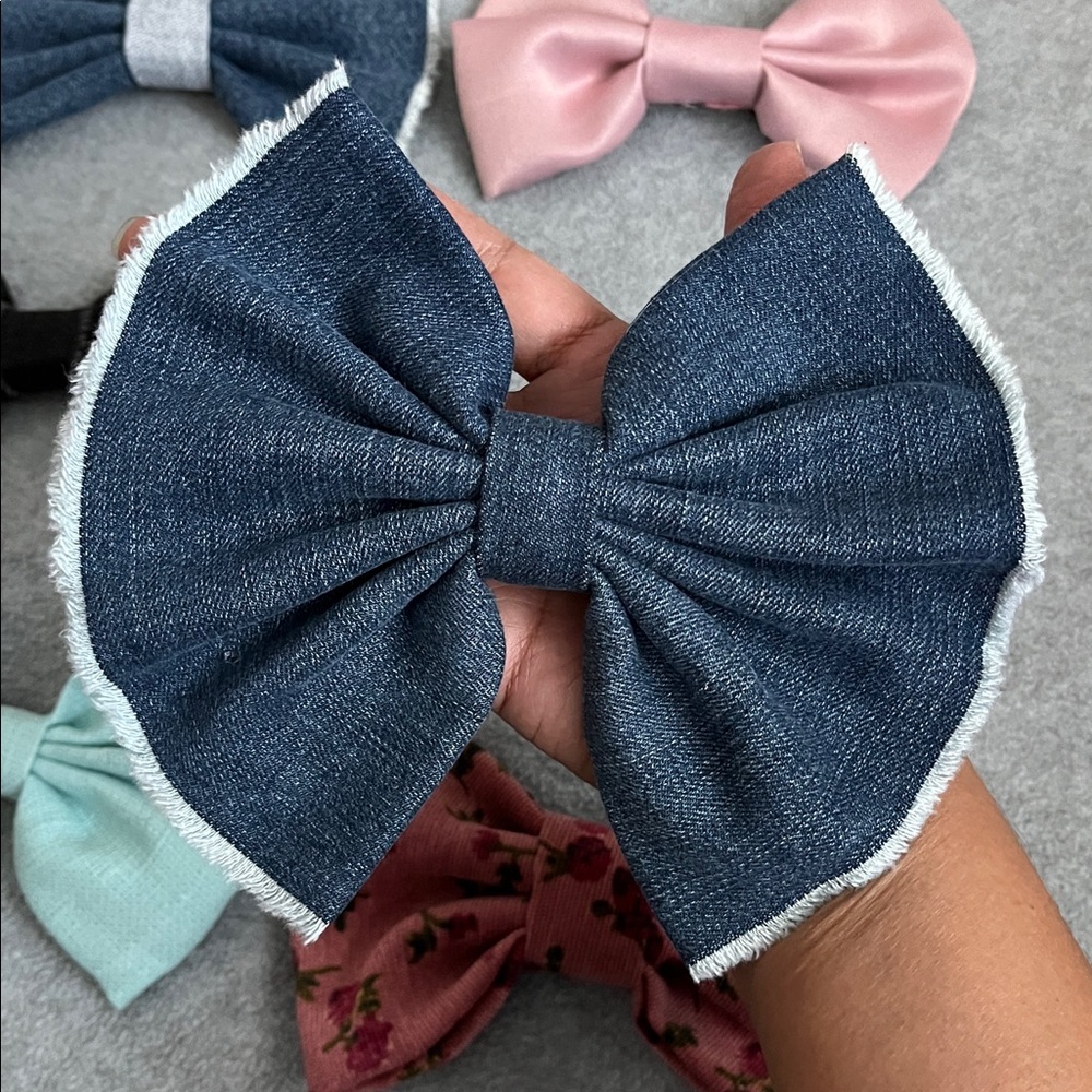 Kawaii Coquette Hairbow Bundle Lot Preppy Cottagecore Fabric - Picture 3 of 10